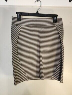 Toad&Co Grey  Striped Pencil Skirt